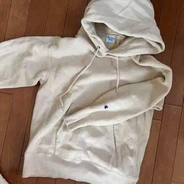 Champion 베이지 후디 M 리버스 위브 속기모