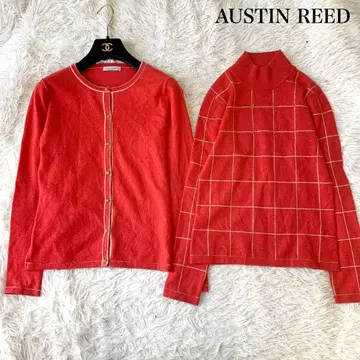 AUSTIN REED 비쥬 캐시미어 혼방 앙상블 니트 가디건