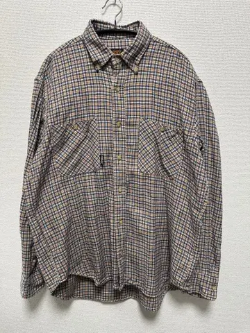 일본제 KODIAK 체크 긴팔 플란넬 셔츠 L 사이즈