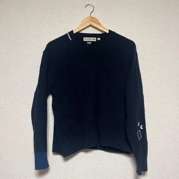 ANYA HINDMARCH 네이비 크루넥 니트 XL