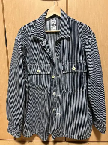 GUNG HO 스트라이프 히코리 패턴 커버올 M 사이즈