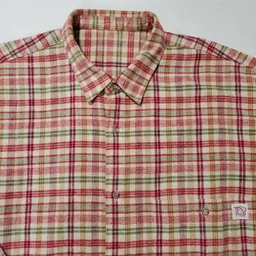 파파스 플란넬 셔츠 L 사이즈 카지키 로고 PPKK