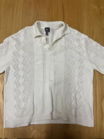 H&M 루즈핏 반팔 셔츠 화이트