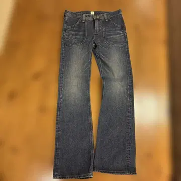 리 23구 콜라보 한정판 플레어 데님 다크 블루