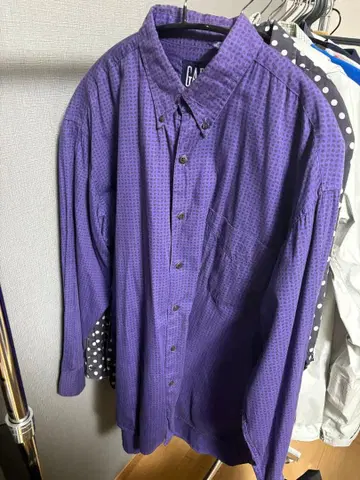 GAP 퍼플 올 패턴 셔츠 M 사이즈