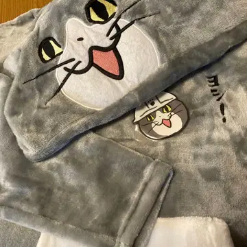 일하는 고양이 룸웨어 후드티 파자마 코스튬 플리스 보아 따뜻한