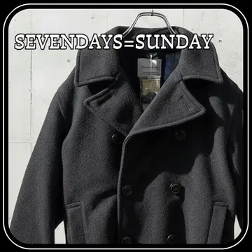SEVENDAYS=SUNDAY 새상품 미사용 피코트 차콜 그레이