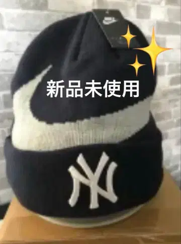 [ 미사용 새상품 ] NIKE 나이키 NY 양키스 네이비 니트 모자