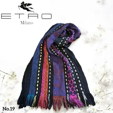 새상품급 ETRO 에트로 스톨 스카프 올 패턴 블랙 계열