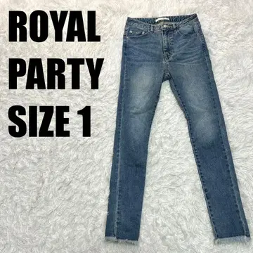 로얄 파티 하이웨스트 스키니 데님 팬츠 사이즈 1 [ 499 ]