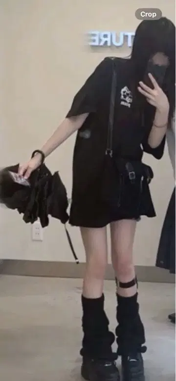 Pium 피움 스켈레톤 하트 오버 사이즈 반팔 T셔츠