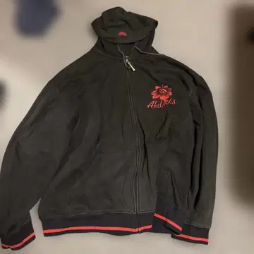 Akademiks 후드 부착 후드티 XXXL 블랙/빨간색