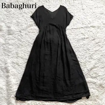 babaghuri 바바구리 린넨100% 원피스 벨트 블랙