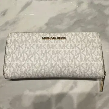 MICHAEL KORS MK 로고 장지갑 화이트 계열