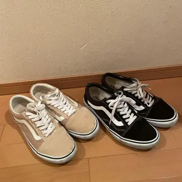 선착순! Vans 스니커즈 2족 세트 베이지 블랙