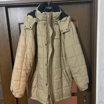 베이지 퀼팅 다운 자켓 사이즈 LL