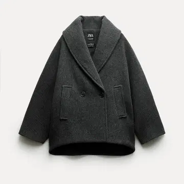 [ 새상품급 ] ZARA 만테코 오버 사이즈 울 코트