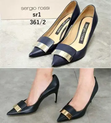 세르지오 로시 sr1 펌프스 스틸레토 펌프스 플레이트 네이비