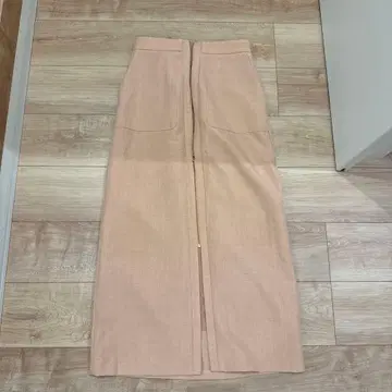 타이트 스커트 프론트 지퍼 핑크 안데뮤