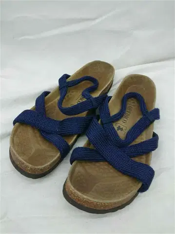 로페디코 엘리오 파로디 천연 가죽 샌들 네이비 계열 여성용