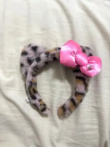 키티 레오파드 무늬 머리띠