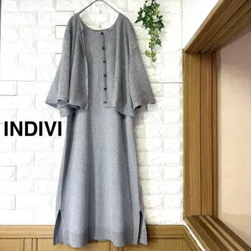 새상품 INDIVI 니트 원피스 인디비 레이어드 원피스