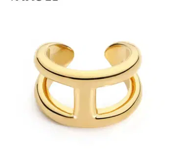 골드 오픈 H 반지