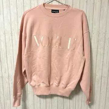 보그 vogue 컬렉션 트레이닝 맨투맨 핑크 S 로고 자수