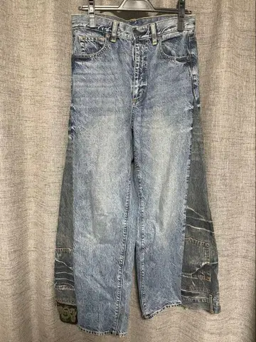 리메이크 데님 팬츠 구제 의류