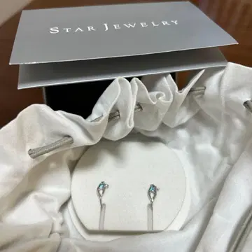 STAR JEWELRY 다이아몬드 블루 토파즈 귀걸이