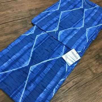 기능성 유카타 세탁 가능한 유카타 블루 격자무늬