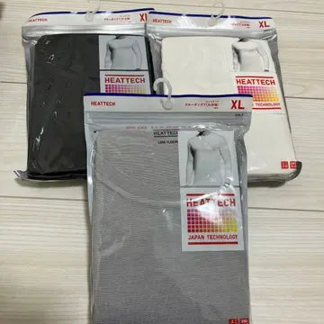 유니클로 히트텍 크루넥T (9부 소매) 남성용 XL 3장 세트