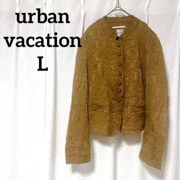 새상품급 urban vacation [ L ] 브라운 자켓 꽃무늬