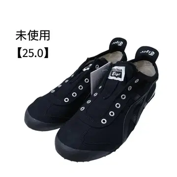 (미사용) 오니츠카타이거 멕시코66 슬립온 25.0 사이즈 블랙