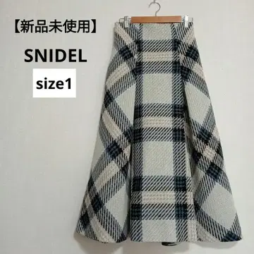 [ 미사용 새상품 ] SNIDEL 로빙 체크 롱 스커트 M 사이즈