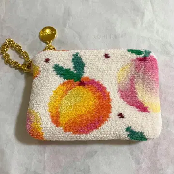 페이러 피치 도트 키&카드 파우치 새상품