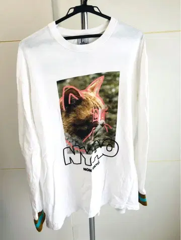NONTOKYO 노토쿄 캣 고양이 그래픽 긴팔 T셔츠