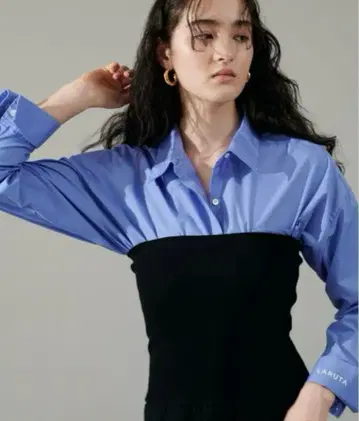LARUTA 블루 베이직 셔츠