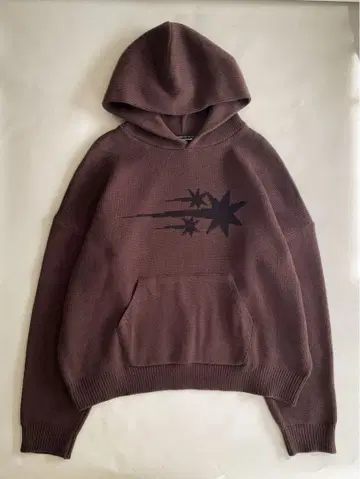 Nice Ghost Club 니트 후디 후드티 브라운