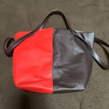 CAMPER 캠퍼 빨간색/브라운 가죽 백