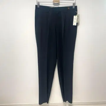 미사용 플리츠 슬랙스 팬츠 여성용 네이비 컬러 빅 사이즈 수트 바지