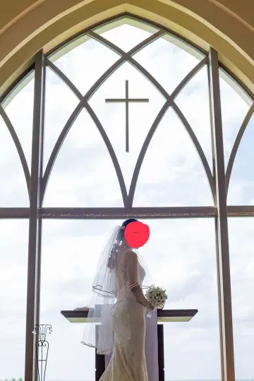 투명 튤 웨딩 베일