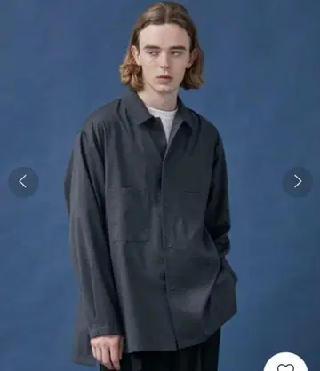 미사용 퍼블릭 도쿄 슈퍼140 울 오버 셔츠