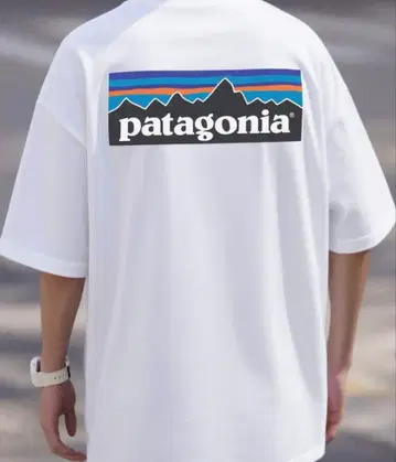 patagonia 화이트 T셔츠