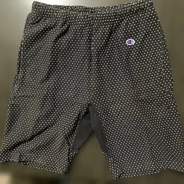 Champion REVERSE WEAVE 숏팬츠 블랙 화이트 도트