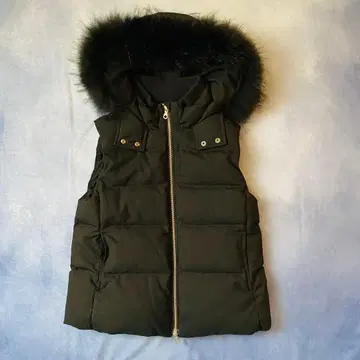 [ UNTITLED ] 언타이틀 블랙 퍼 다운 베스트 사이즈 M