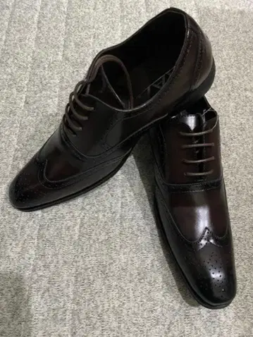 미사용 새상품 [사이즈 41] 브라운 윙팁 비즈니스 슈즈 관혼상제에도