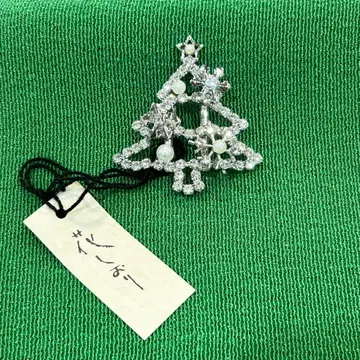 [ 꽃 책갈피 ] 오비 고정 띠 트리 실버 펄 비즈 큐빅 단품