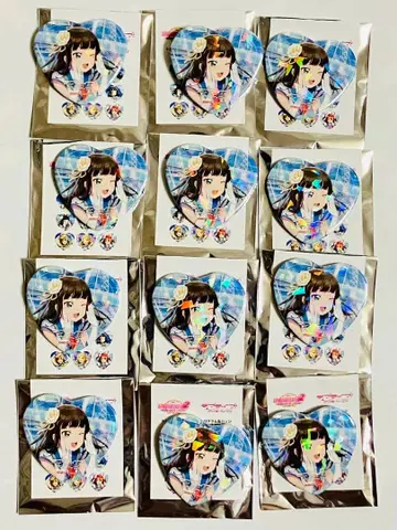 러브 라이브 스쿨 아이돌 페스티벌 2 하트형 홀로그램 캔뱃지 다이아