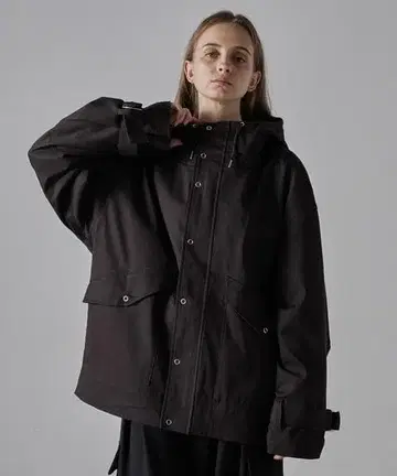 CLEL 밀리터리 디자인 마운틴 후드티 다크 브라운 S 구제 의류